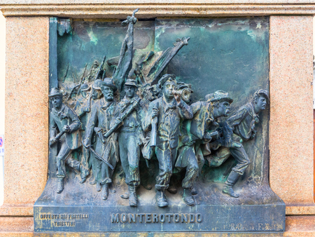 FLORENCE, ITALY - MAY 12, 2019: Monument to the Fallen of the Battle of Mentana,のeditorial素材