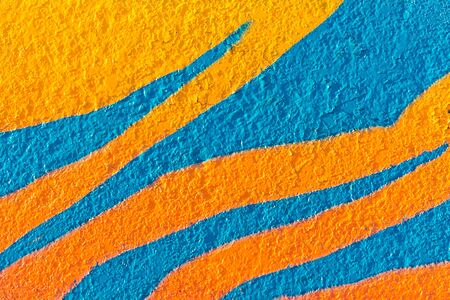 abstract painting on rough concrete surfaceの写真素材