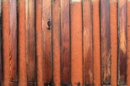 Brown old wood plank wall texture backgroundの写真素材
