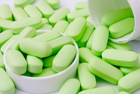 shows a lot of pills greenの写真素材