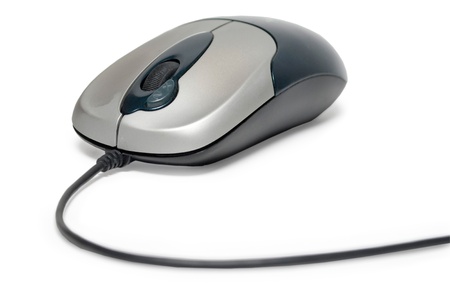 Mouse on a white background it is isolated, a close up.の写真素材