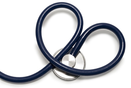 Stethoscope on a white background isolatedの写真素材