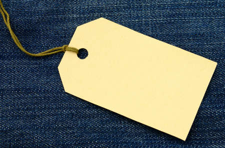 Label for goods estimation on a jeans fabric