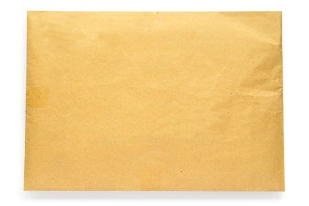 mailing envelope on a white background with light shadow