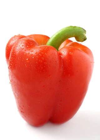 red peppers on a white background