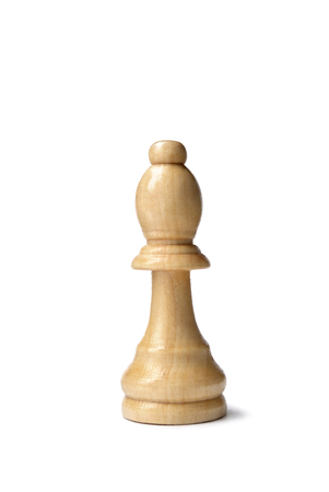White chess piece officer, on a white background.の写真素材