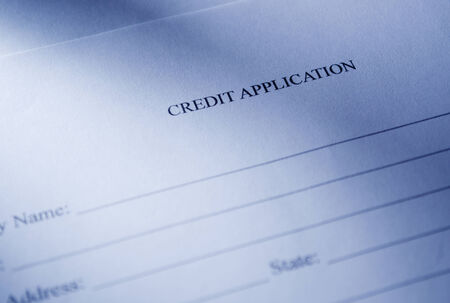 Close up Blank White Credit Application Form, Emphasizing the Heading Part, ready for Fill up.の写真素材