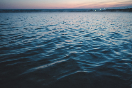Beautiful sunrise over the river reflected sky in the riverの写真素材
