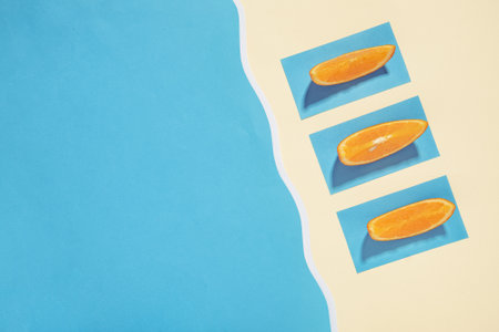 Minimal natural pattern with green plants on white background - Concept of nature and growth - Modern minimal flat layの写真素材