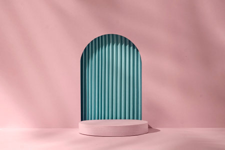 Minimal background 3D podium to show the product in an elegant interior with a niche. High quality...