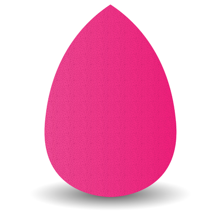 Pink Beauty Sponge Makeup Blender for Powder, Concealer and Foundation Applicator. Make Up Sponge for Cosmetic Blending. Vector illustration mockup.のイラスト素材