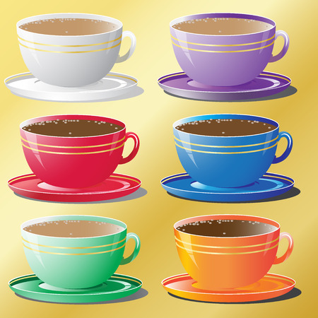 Set of cupsのイラスト素材