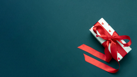 Valentine's day gift on a white background. Isolate.の写真素材