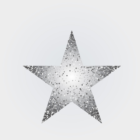 Isolated snowflakes on transparent grey background. Winter sales, Christmas and New Year design for party invitation, banner, sale.のイラスト素材