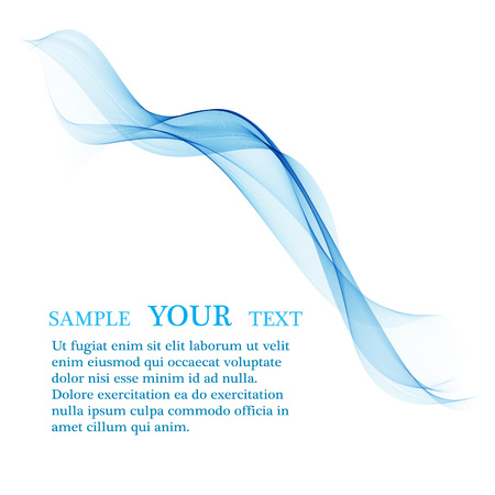 Abstract vector background, blue transparent waved lines for brochure, website, flyer design. Blue wavy background.のイラスト素材