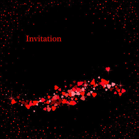 Red hot color light background curve line technology digital lighting art background for text and message design.のイラスト素材