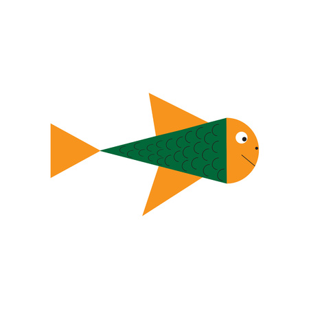 illustration of Cute fish cartoon. Vector iconの写真素材