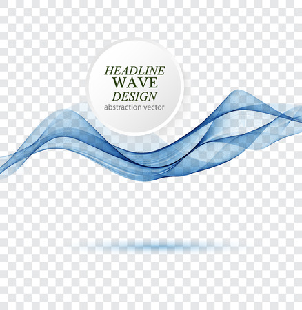 Abstract smooth color wave vector. Curve flow blue motion illustration. Smoke design. Vector lines.のイラスト素材