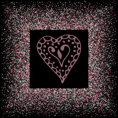 love background pink heart shapes happy holiday for woman, wedding, vintage wallpaper, celebration with sweet and romanticのイラスト素材