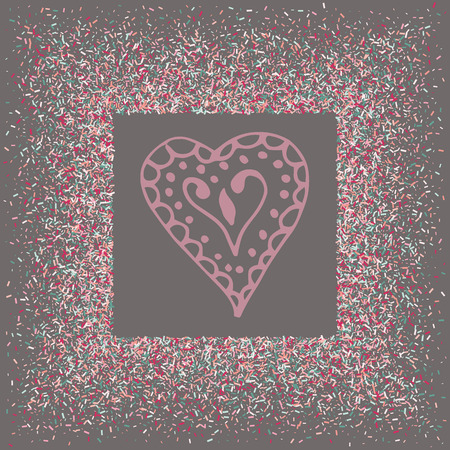 love background pink heart shapes happy holiday for woman, wedding, vintage wallpaper, celebration with sweet and romanticのイラスト素材