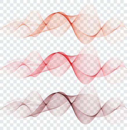 Smooth,clear,beautiful waves set.Wave abstract background. Abstract vector background, transparent waved lines for brochure, website, flyer design.のイラスト素材