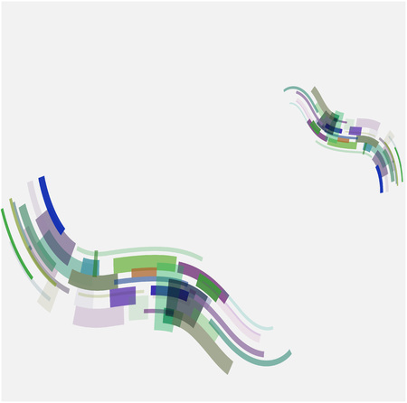 Abstract rainbow wave on white background, multicolored design element. Geometric background in square style.のイラスト素材