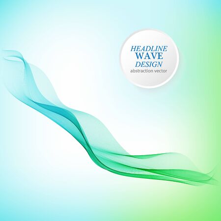 Abstract vector background, blue and green waved lines for brochure, website, flyer design.のイラスト素材