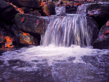waterfall at the carpathian forest