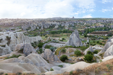 Open air landscape in Goreme national park. Cappadocia, Anatolia, Turkey.の写真素材