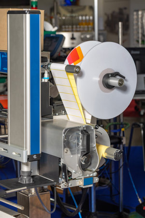 Adaptable printing and labeling system to automate the product labeling process.の写真素材