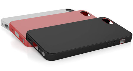 Mobile phone case isolated on white backgroundの写真素材