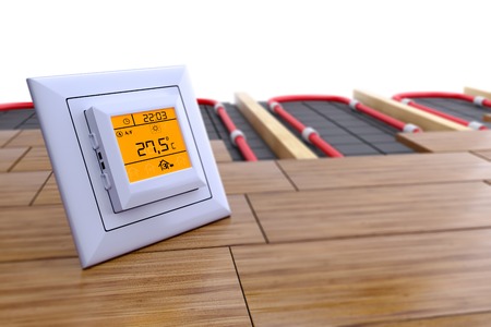 the temperature control for underfloor heatingの写真素材