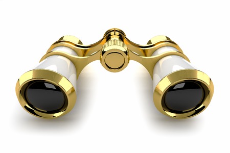 Theatre binoculars isolated on white background 3dの写真素材