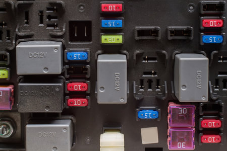 electrical equipment of the car. relay and fuse unit.の写真素材