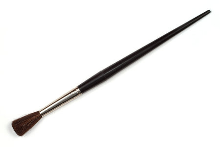Brush for drawing on a white background. The artist's close-up tool.