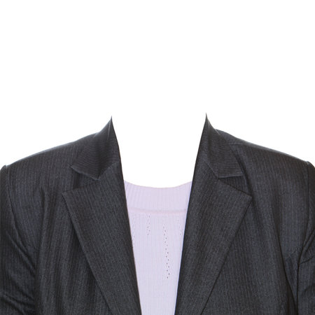 Women's business suit on a white background. Women's clothing is isolated on a white background.の写真素材