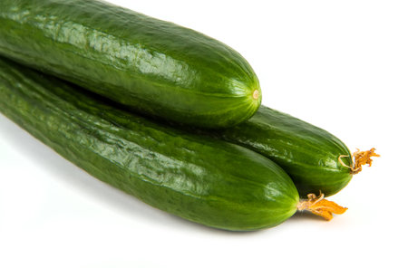Cucumber isolated on white background.の写真素材