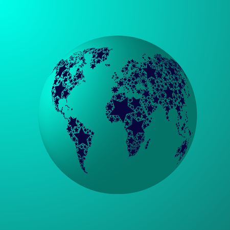 Abstract mother Earth from starsのイラスト素材