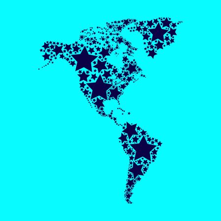Abstract map of Americaのイラスト素材