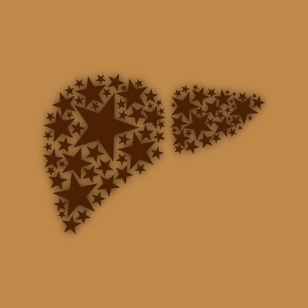 Abstract drawing of a liverのイラスト素材