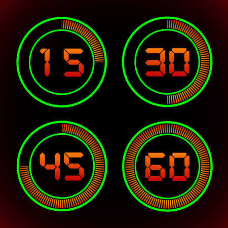 Digits and circlesのイラスト素材