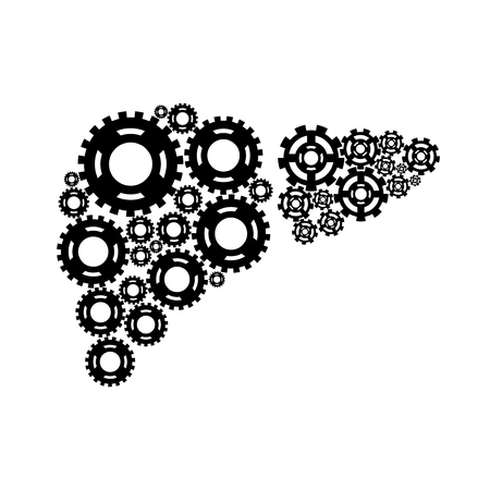 Abstract drawing of a liverのイラスト素材