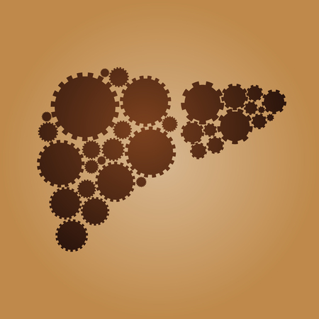 Abstract drawing of a liverのイラスト素材