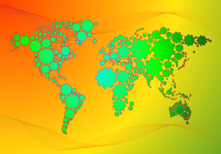 Abstract world mapのイラスト素材