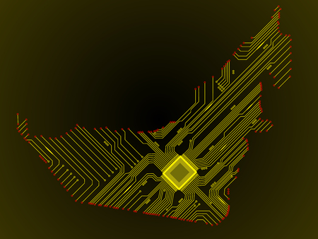 Abstract map Arab Emiratesのイラスト素材