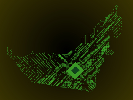 Abstract map Arab Emiratesのイラスト素材