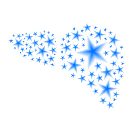 Abstract drawing of a liverのイラスト素材