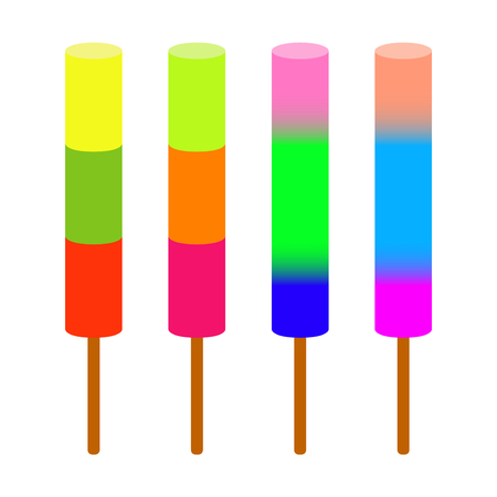 Ice cream, frozen juice. Vector food.の写真素材