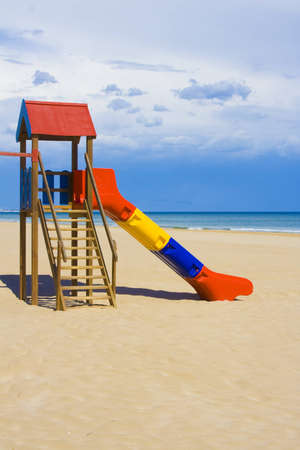 Slide in a beachの写真素材