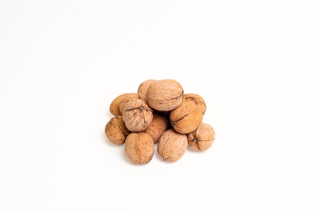  Walnuts on a white background